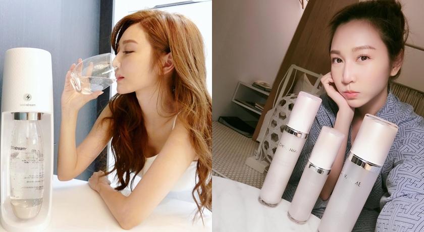 曾莞婷說自己好膚質除了靠天生，後天也很認真保養。