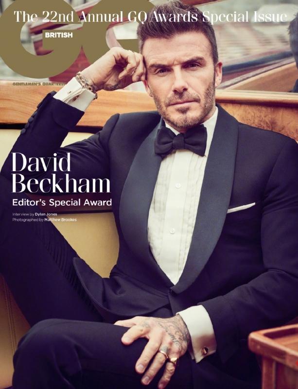 貝克漢獲選英國版《GQ》年度風雲人物。（截自David Beckham IG）