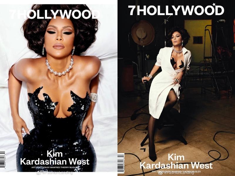 「翹臀金」Kim Kardashian以復古造型登上雜誌封面。（截自Kim Kardashian IG）