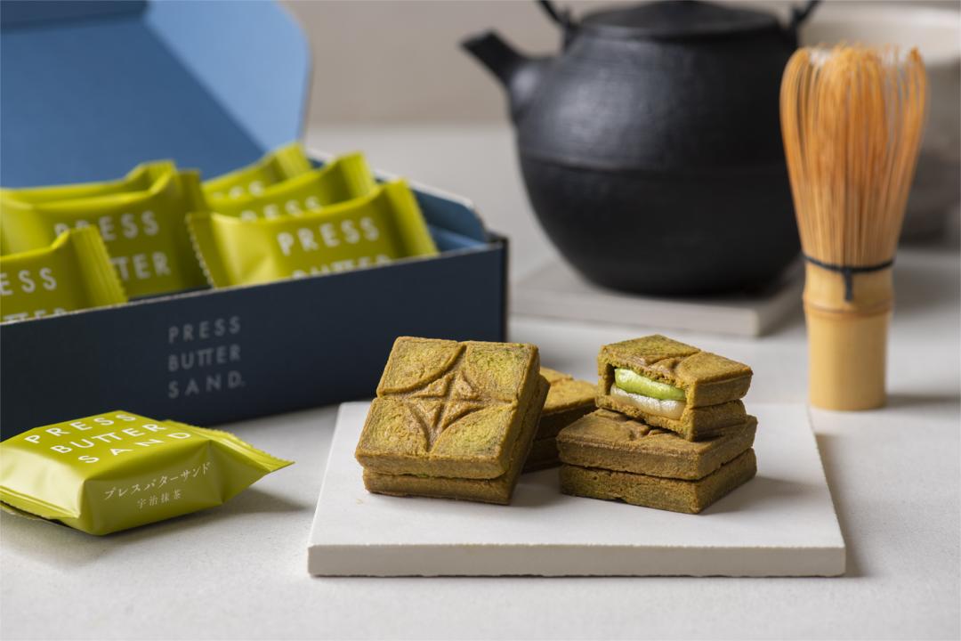 PRESS BUTTER SAND焦糖奶油夾心餅(宇治抹茶)（圖／品牌提供）