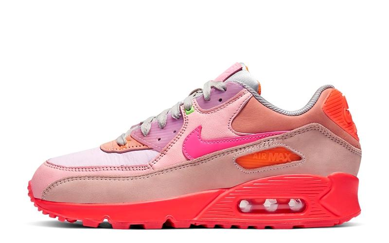 全新復刻的 Air Max 90，針對女生推出許多豐富的顏色。