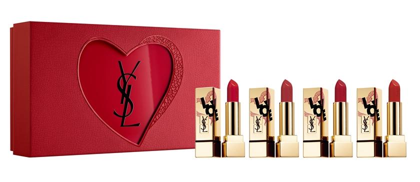 YSL 愛戀纏綿奢華緞面唇膏4入組，NTD5,920。（品牌提供）