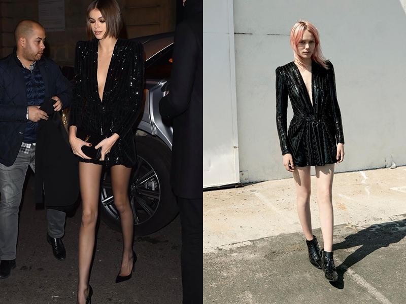 凱亞葛柏 in Saint Laurent。