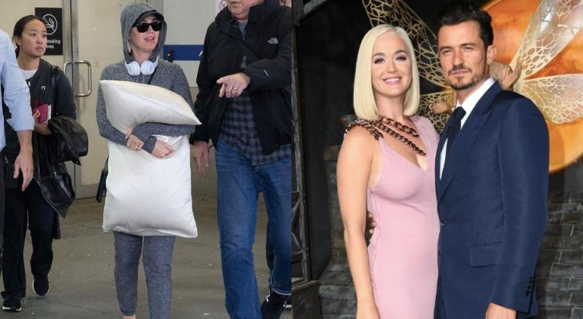 公開懷孕後首度露面！凱蒂佩芮「一顆枕頭」意外成為機場時尚必備