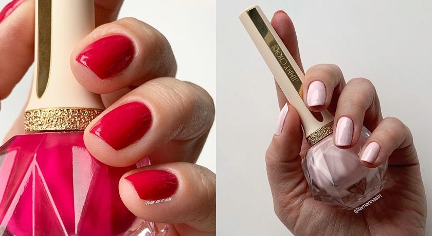 Jimmy Choo 指甲油也延續鞋跟設計。（翻攝自iamannasin IG）