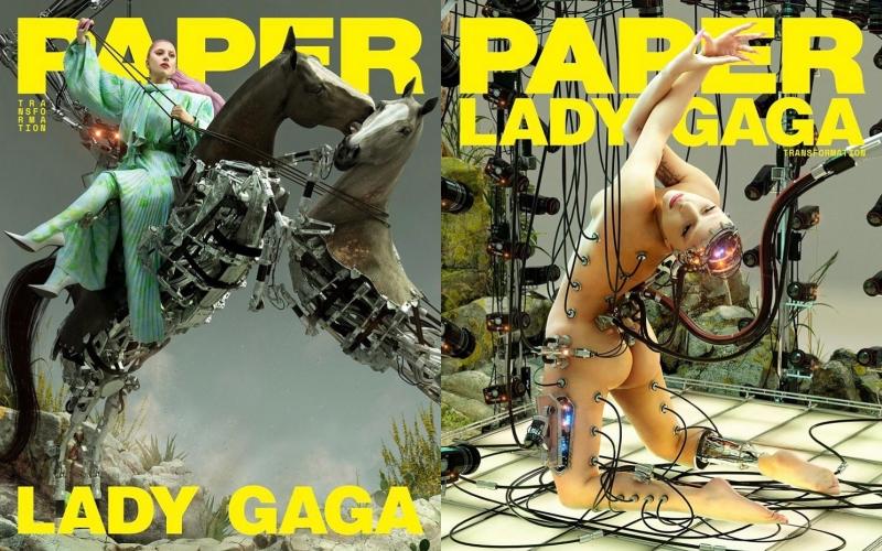 Lady Gaga造型向來話題十足，她日前登上前衛雜誌《Paper Magazine》更是幾乎全裸上陣。（截自Lady Gaga IG）