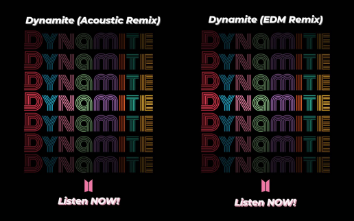 BTS昨為新曲《Dynamite》再推出兩種不同混音版本。（截自BTS IG）