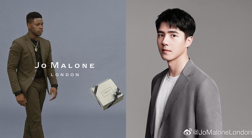 中國Jo Malone London 找劉昊然拍攝的新廣告，複製貼上John Boyega原版。（翻攝自jomalonelondon FB、weibo）