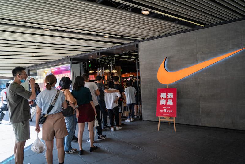 Nike近期公佈的財報中，大中華區總營收增長6％最為亮眼。（彭博社）