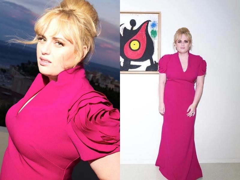 Rebel Wilson瘦身有成加上顯瘦的服裝剪裁，成功穿出亮眼造型。（截自Rebel Wilson IG）