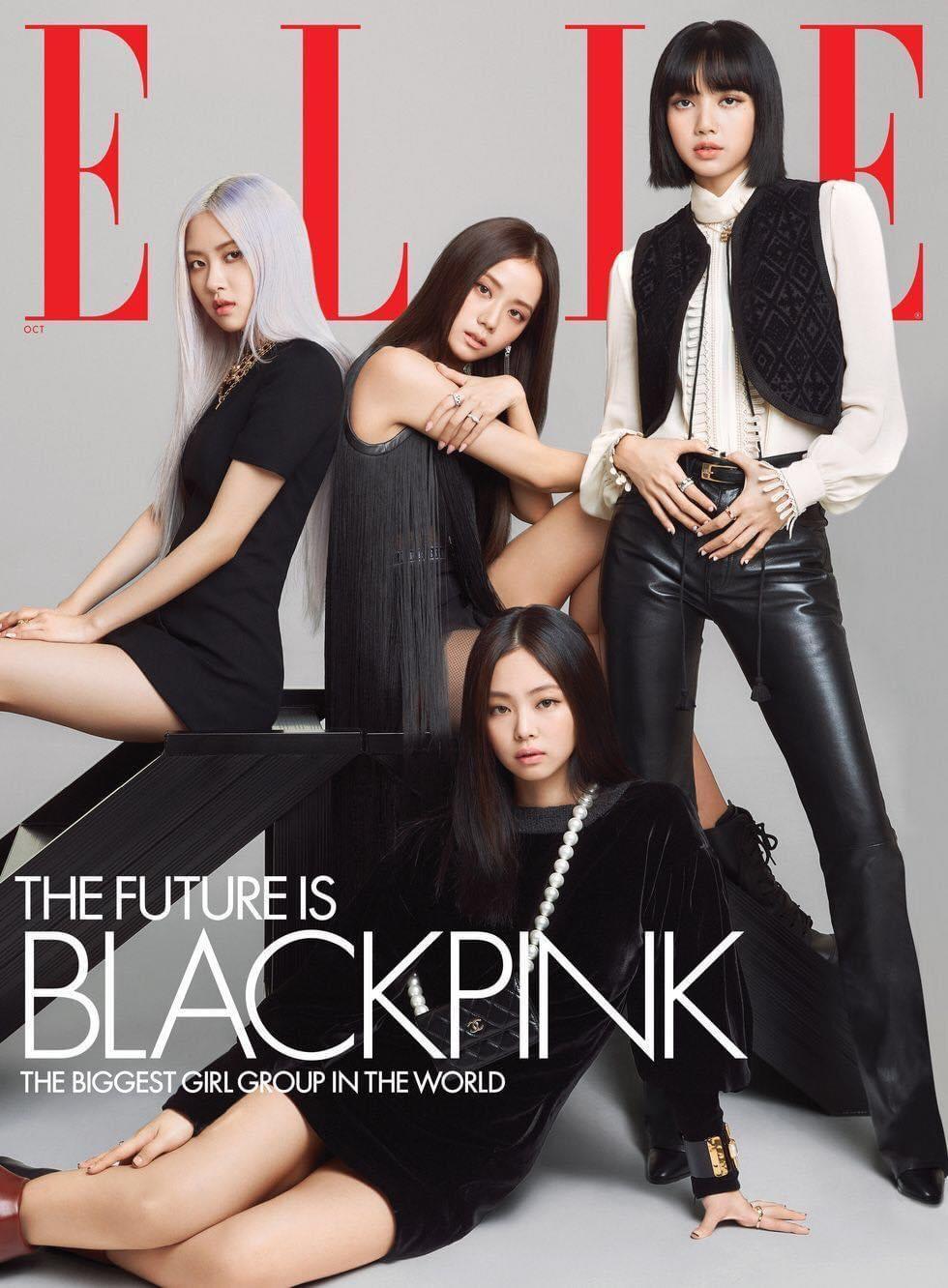 BLACKPINK挟火熱人氣登上美版《ELLE》封面人物，影響力可見一斑。（截自ELLE）