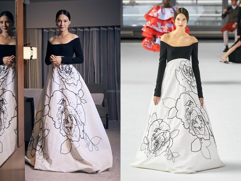 李心潔 in Carolina Herrera。