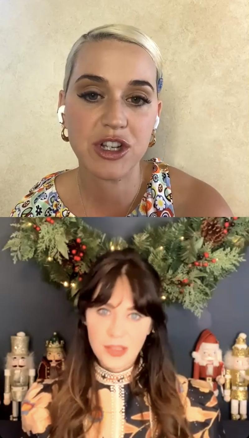 Katy Perry坦承自己過去曾假裝是Zooey Deschanel只為進出俱樂部。（截自Katy Perry IG）