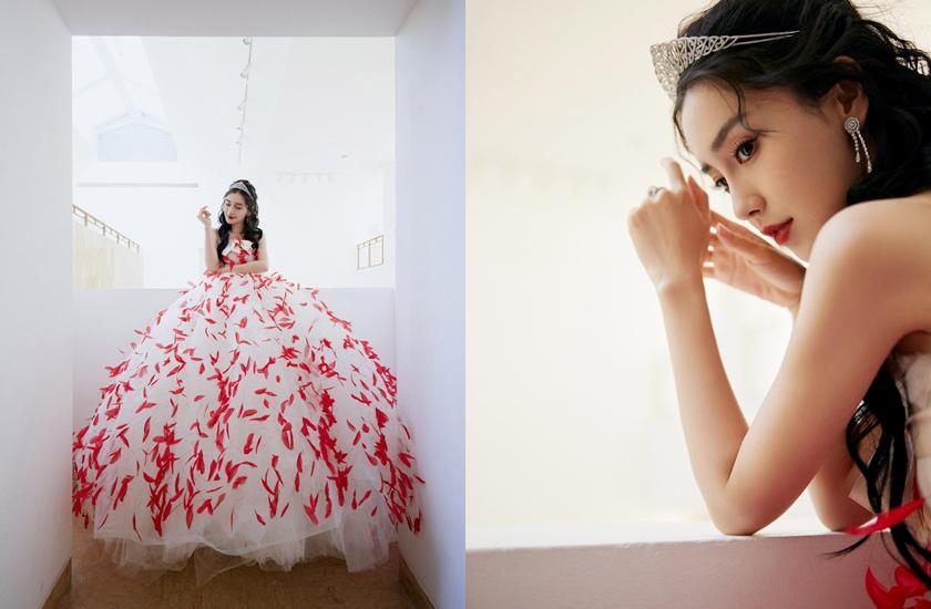 Angelababy 這套來自Giambattista Valli 2020秋冬高訂。