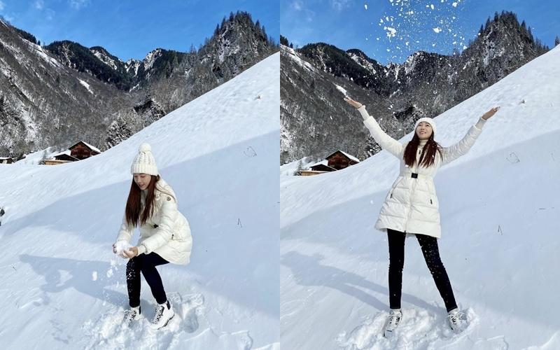 Jessica PO 出玩雪舊照。