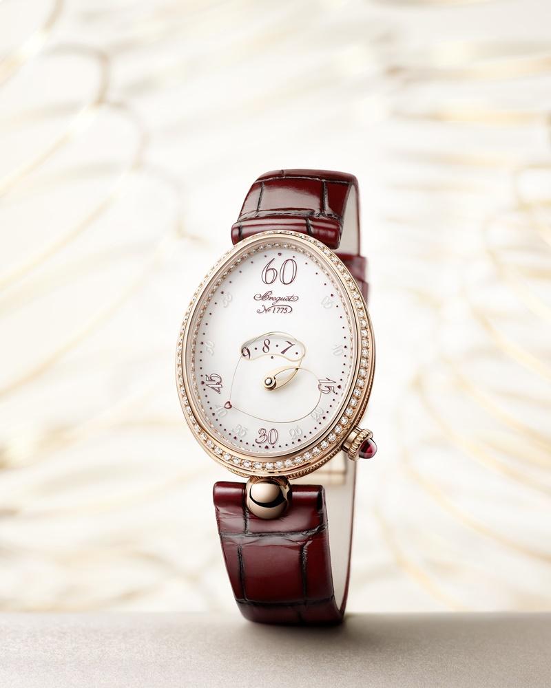 Breguet Reine de Naples Cœur 9825 心願仕女鑽錶、限量 28 枚，自動上鍊機芯，NTD1,487,000。