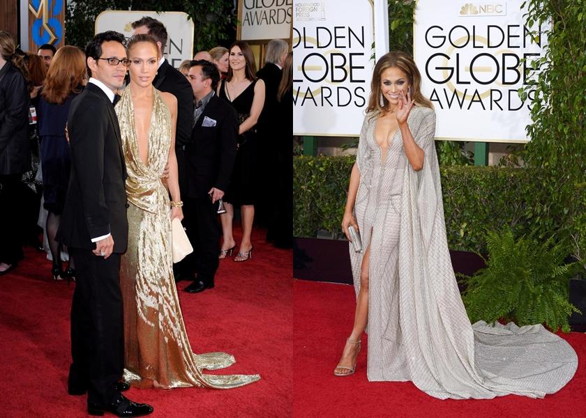 珍妮佛羅培茲多次參與金球獎，以媲美時尚秀的打扮稱霸。