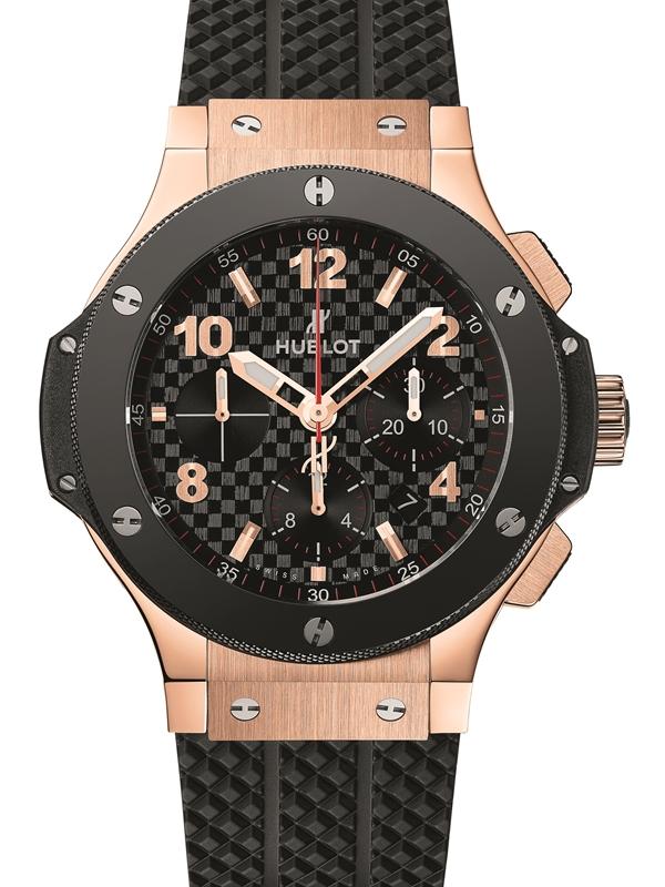 Hublot BIG BANG 黃金陶瓷計時碼錶，緞面拋光 18K 5N 金，NTD946,000。