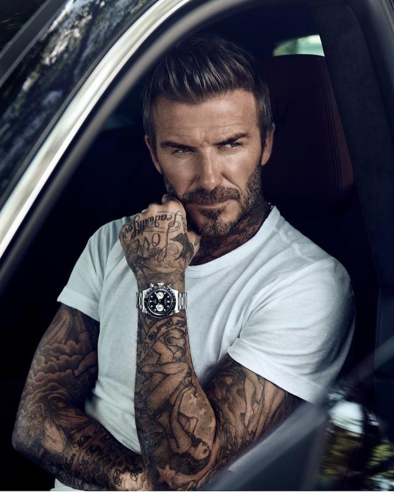 貝克漢代言不斷，從服飾鐘錶到香氛汽車全部囊括。（截自davidbeckham IG）