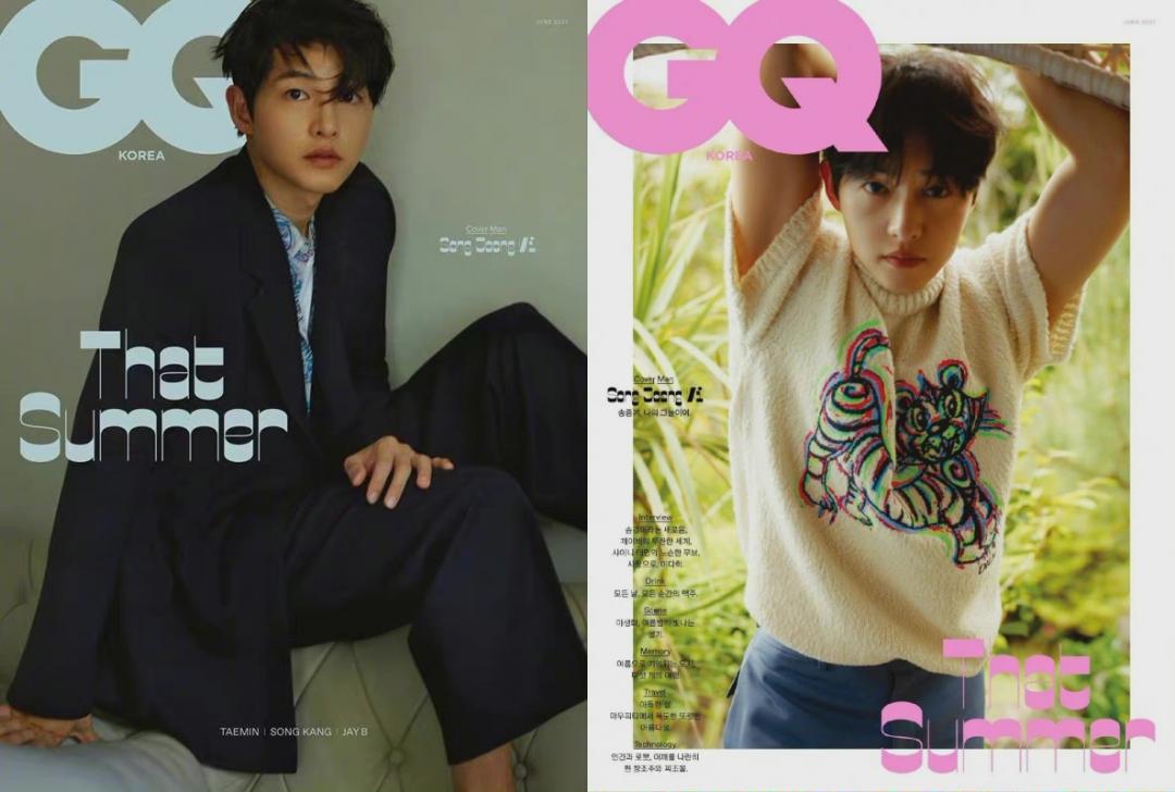 宋仲基登上韓版時尚雜誌《GQ Korea》。（截自gqkorea IG）