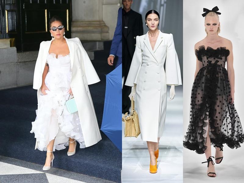 Lady Gaga in  Giambattista Valli、Fendi。