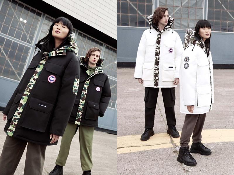 The Expedition Parka 派克大衣，採用 BAPE® 標誌性的 ABC CAMO 面料製成。