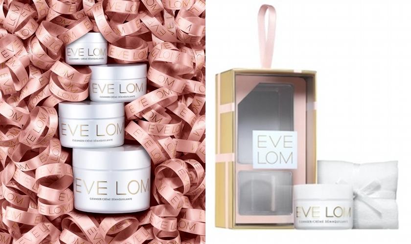 EVE LOM XMAS潔淨霜聖誕吊飾組，內含：全能深層潔淨霜20ml+小瑪姿林卸妝棉布（1/2尺寸），NTD750。