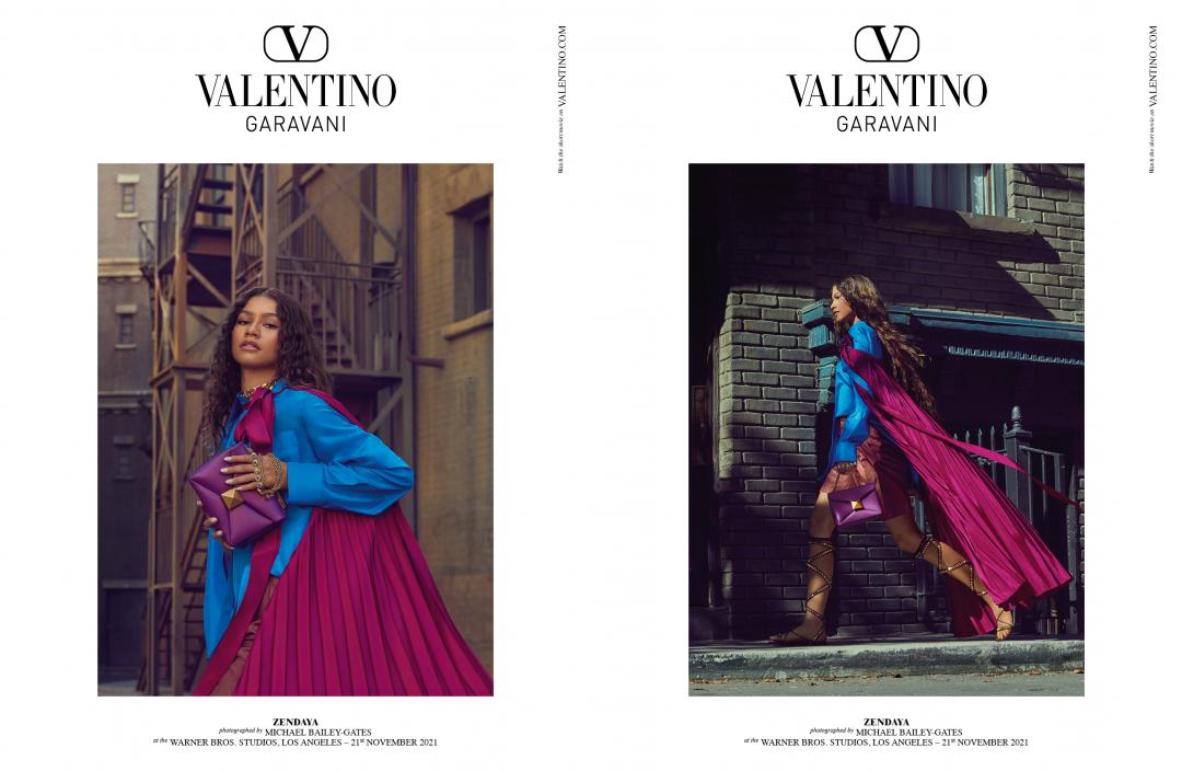 Zendaya 為 Valentino 拍攝 2022 全新春夏系列大片。