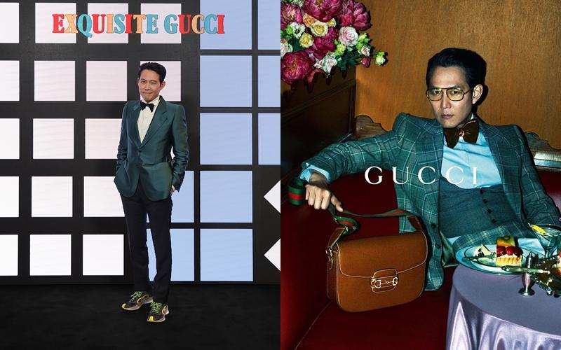 李政宰因《魷魚遊戲》全球爆紅，受 Gucci 之邀擔任品牌大使，最新 2022 秋冬時裝秀以及 2022 春夏廣告大片上都有他的身影。