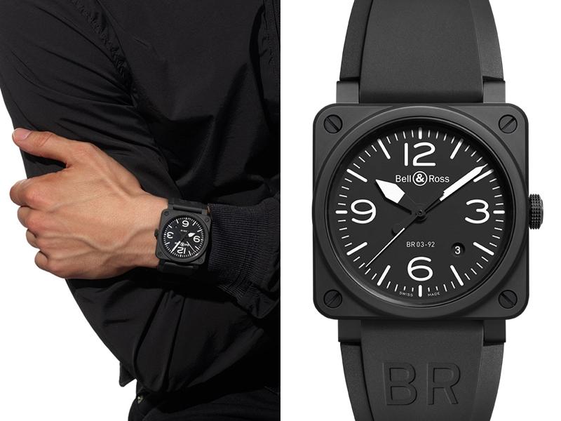 Bell & Ross BR03-92 BLACK MATTE腕錶。（截自www.bellross.com）