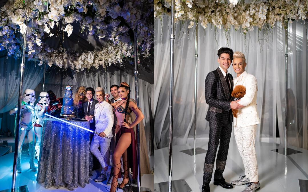 Frankie Grande與Hale Leon在婚禮上都是穿著Dolce & Gabbana的西裝。（截自frankiegrande twitter）