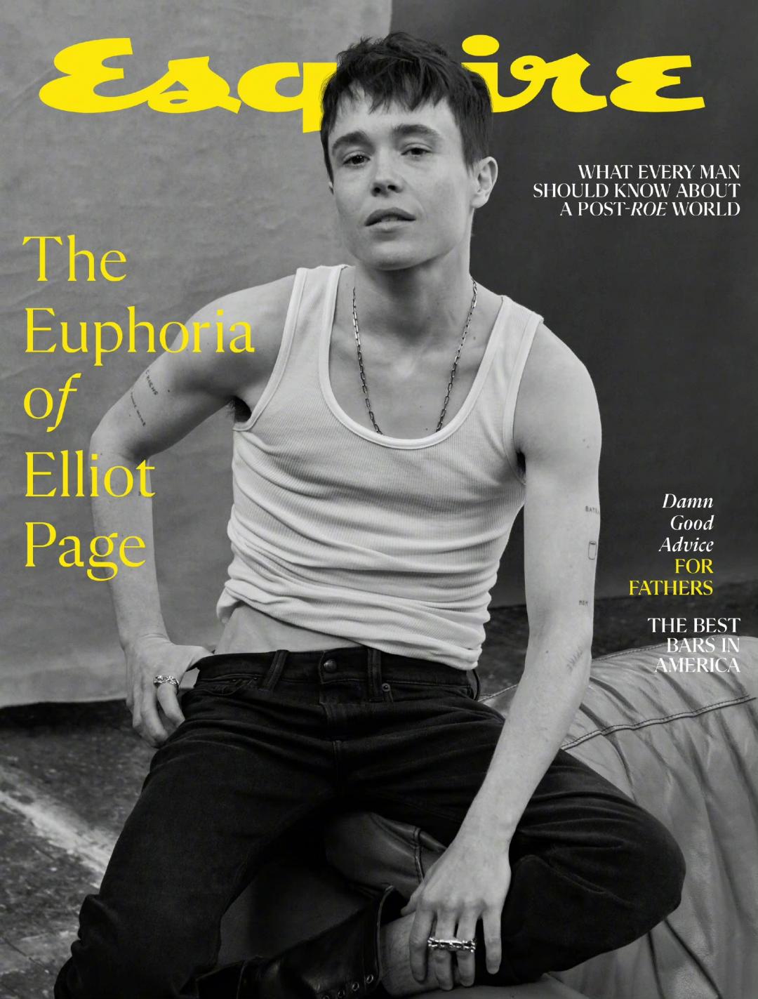 Elliot Page登上新一期《Esquire》封面。（截自esquire IG）