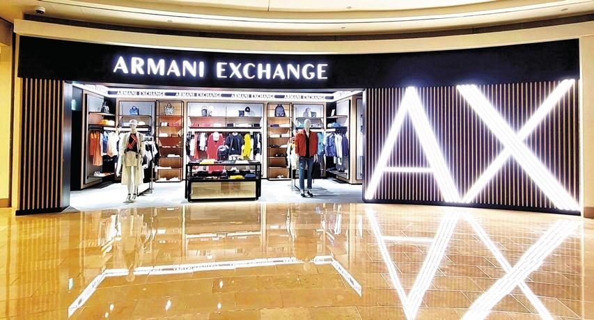 A/X Armani Exchange進駐台北101購物中心，成為全台首家專門店。（AX Armani Exchange提供）