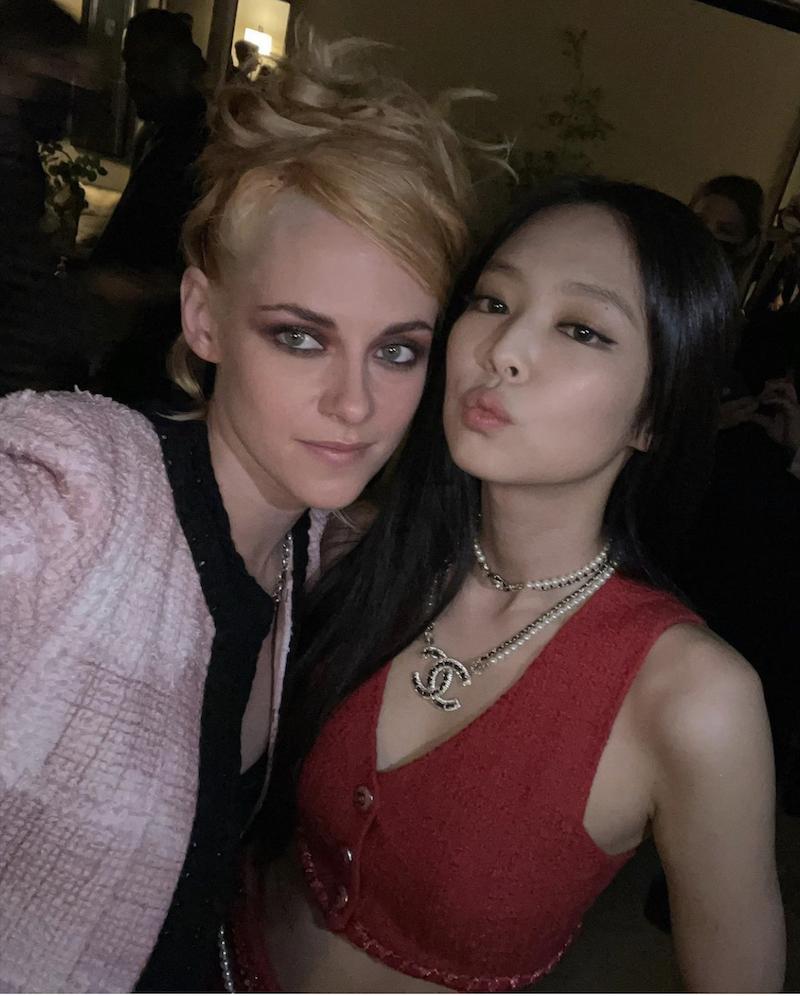 Kristen Stewart與Jennie都是香奈兒品牌大使。（截自jennie IG）