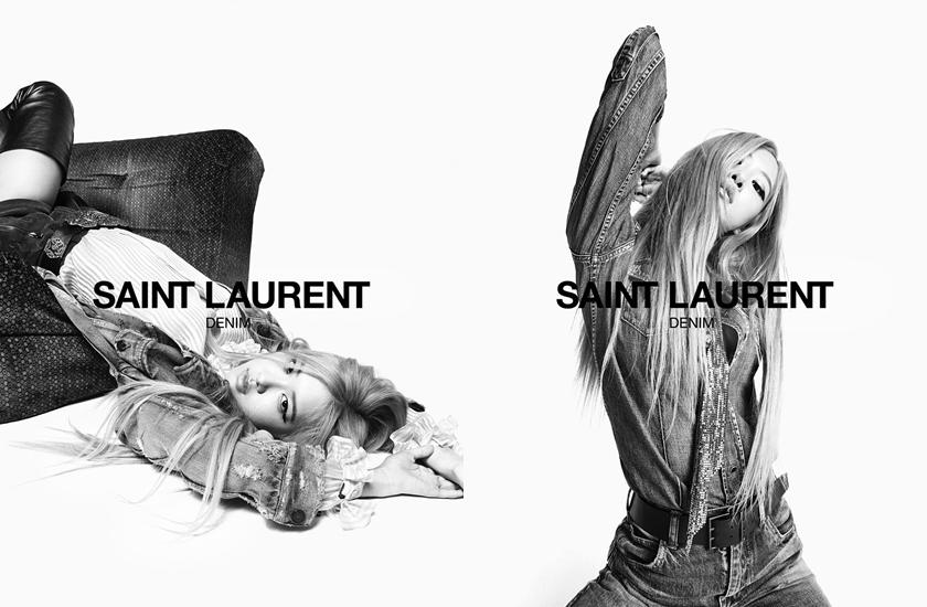 Rosé前幾季的代言都偏率性，難得這麼性感。（翻攝自YSL IG）