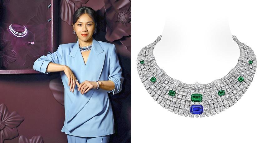 與日月湖光爭豔 LV高級珠寶涵碧樓展出：300件作品競秀 蔡健雅挑中兩億藍寶石披上身