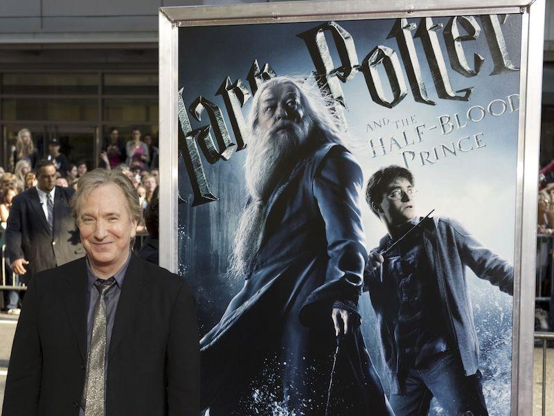 Alan Rickman在《哈利波特》系列電影中演出石內卜一角。（美聯社）