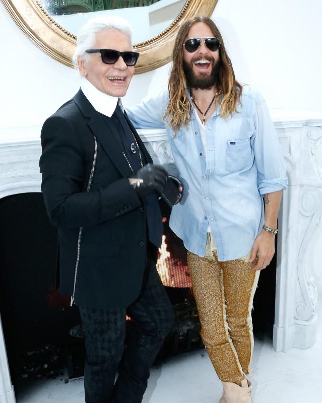 Karl Lagerfeld與Jared Leto。（截自twitter）