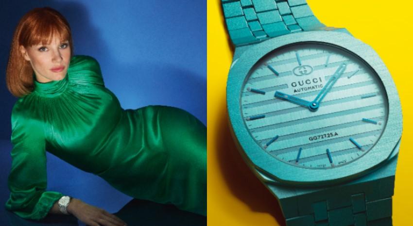 潔西卡雀絲坦出鏡GUCCI腕錶廣告　魔幻復古氣場爆棚