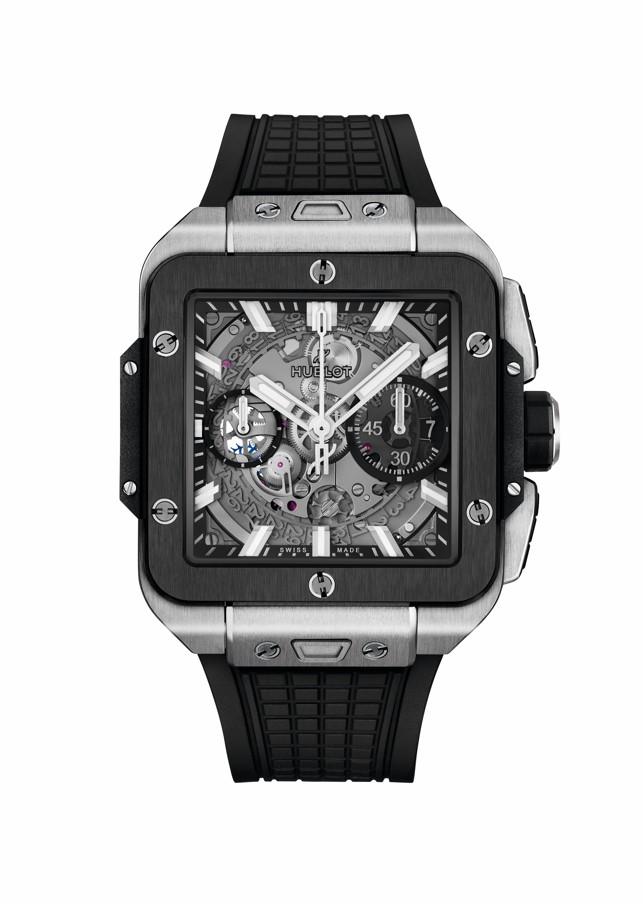 Hublot Square Bang Unico鈦金陶瓷款，749,000元。(Hublot提供)