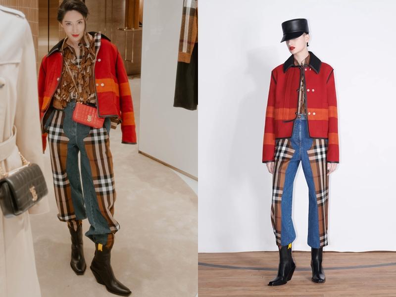 隋棠 in Burberry。