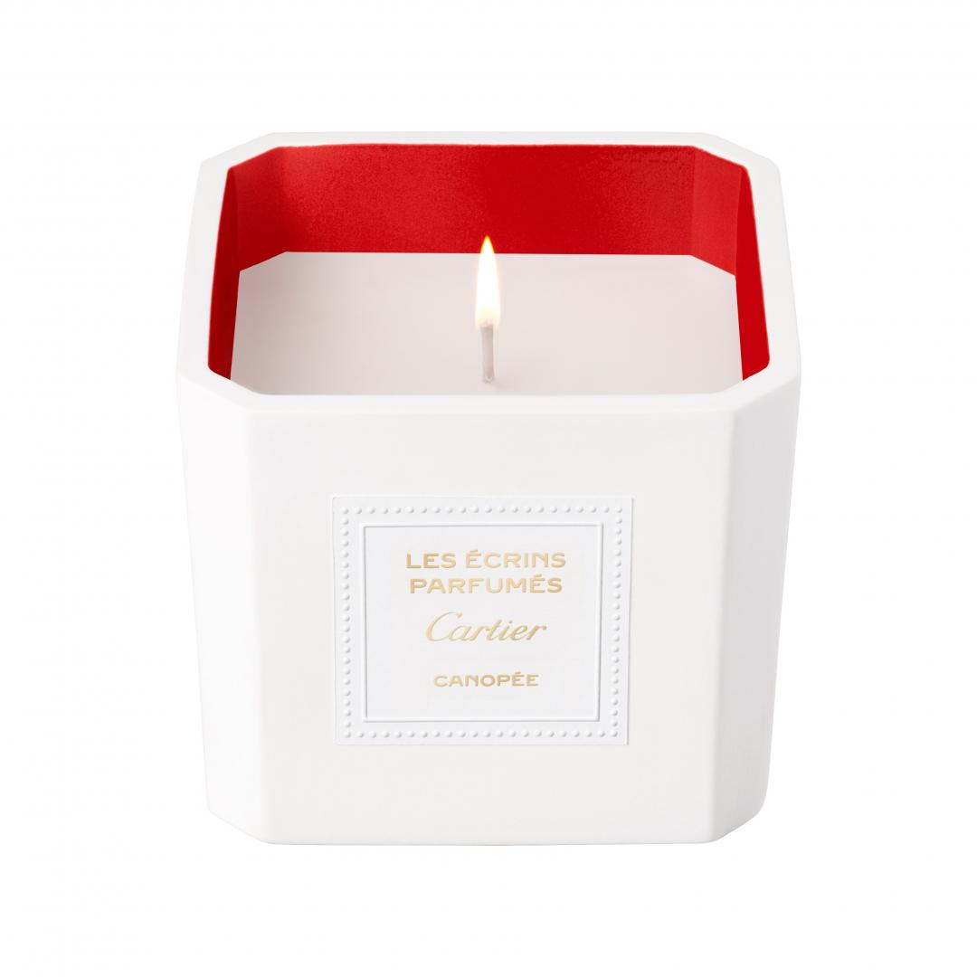 Les Écrins Parfumés Cartier CANOPÉE樹冠香氛蠟燭.220g / 5,750元。