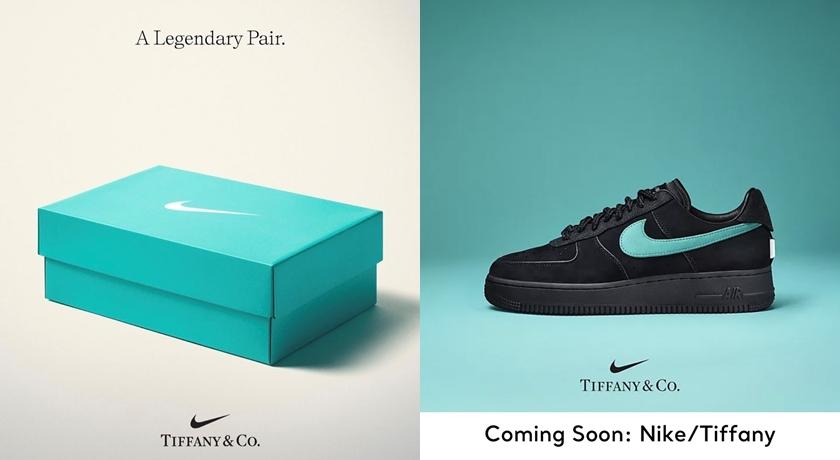 Tiffany x Nike「聯名AF1」公開！藍勾勾球鞋之外還有純銀鞋刷