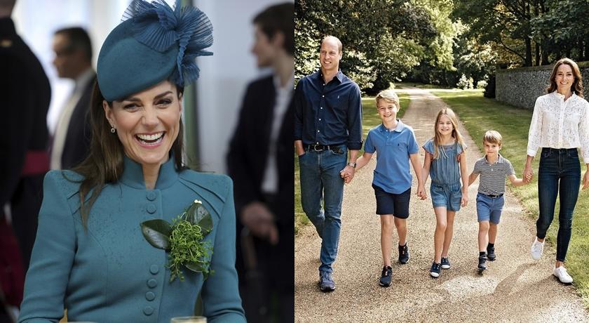 英皇室公開母親節賀卡！凱特王妃、路易小王子「玩抱抱」超甜