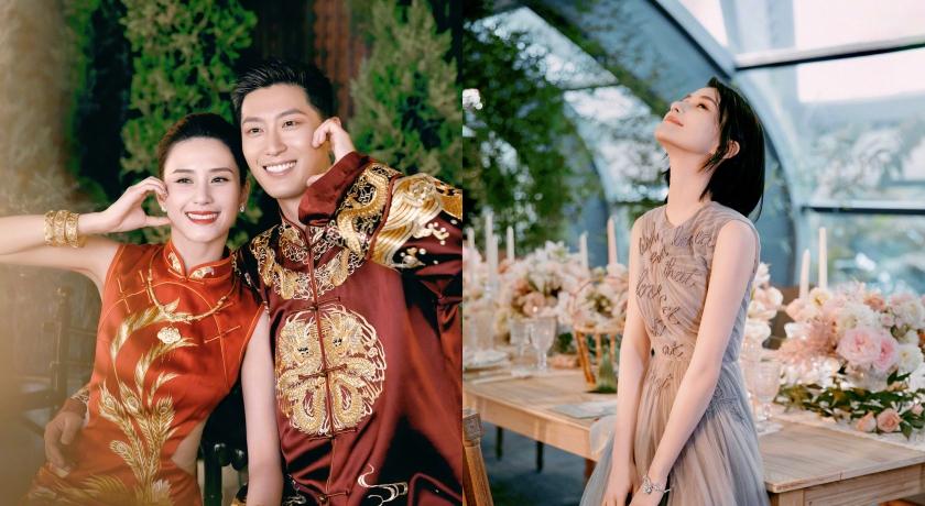 中國男星為賭王千金砸1.9億辦婚禮！新娘中式婚紗「露水蛇腰」家人卻沒到