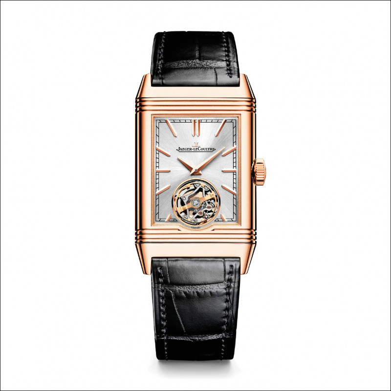 Jaeger-LeCoultre Reverso Tribute Duoface Tourbillon翻轉系列雙面雙時區陀飛輪腕錶，價格未定。