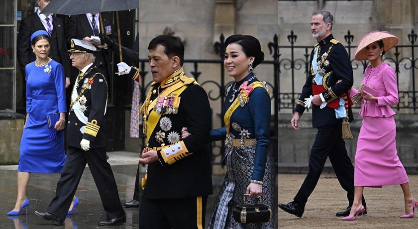 查爾斯加冕》全球皇室齊聚西敏寺觀禮！西班牙王后粉嫩優雅搶鏡