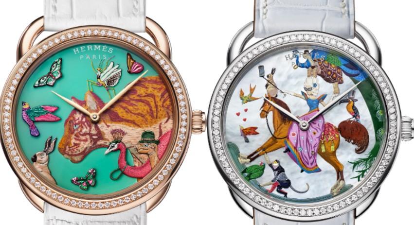 Hermès錶盤故事揮灑奇想！微繪工藝細膩萌趣　定格擬真動物世界