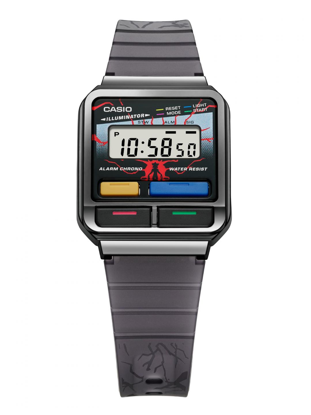 CASIO x 怪奇物語聯名錶款A120WEST，2,900元。(CASIO提供，以下同)