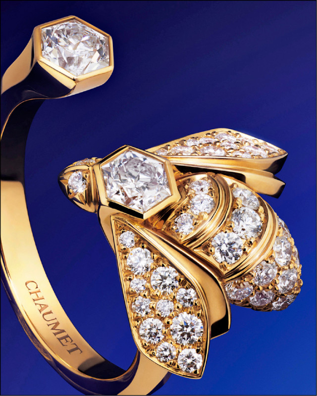 ⭐極美品CHAUMET 六角形ローズゴールドリング ✨鑑定済み✨CHAUMET ゴールド 六角形 ダイヤモンドリング